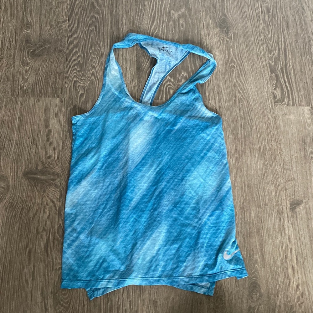 Nike womens workout clothes top blue XS